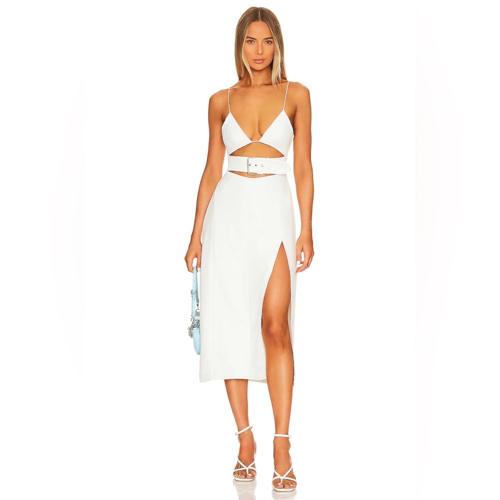 NWT For Love & Lemons White Midi dress